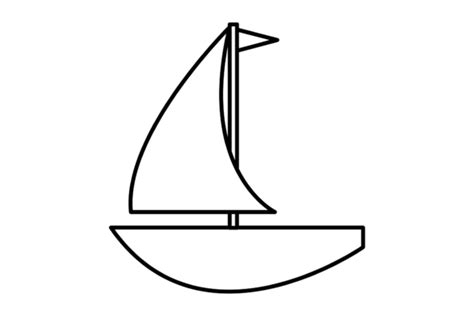 Simple Ship Outline Graphic By Salfiart · Creative Fabrica