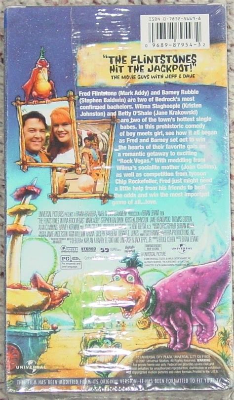 VHS FLINTSTONES VIVA ROCK VEGAS VIDEO TAPE MOVIE 2001 UNIVERSAL NEW ...