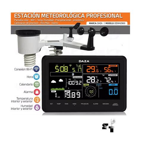 Sisteco Web Estacion Meteorologica Daza Dzwh Color Wifi Lux Uv