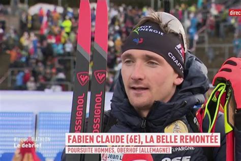 Fabien Claude après la poursuite à Oberhof Je suis persuadé qu on