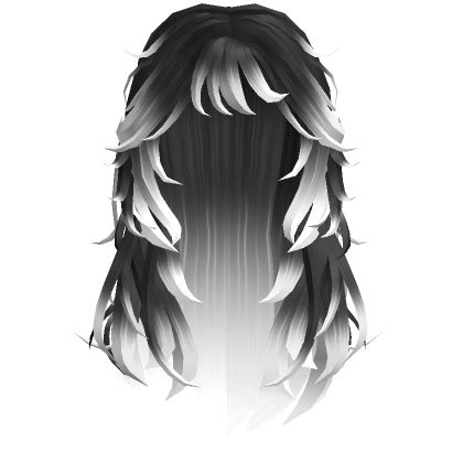 Grunge Girl Messy Y2K Layered Hair Black To White Roblox Item Rolimon S