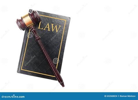 Law Book With A Wooden Judges Gavel On Table In Stock Photo Image Of