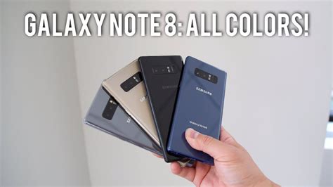 Galaxy Note 8 All Colors Comparison Buyers Guide Youtube