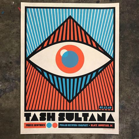 2019 – Tash Sultana VIP Event Poster – Pisgah Brewing Company