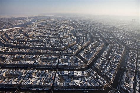 Pa Ses Bajos Amsterdam Paisaje Urbano Vista A Rea Ciudad Fondo De