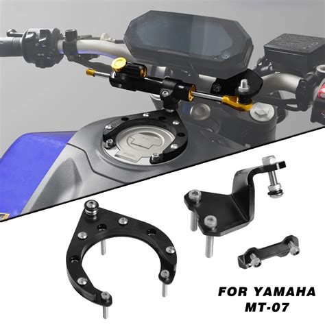 Mt07 Motorcycles Adjustable Steering Stabilizer Damper Bracket Mount