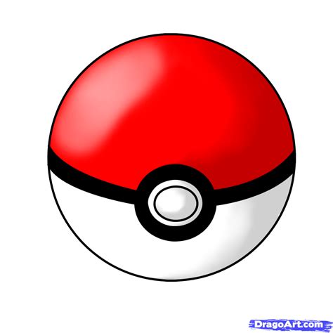 How To Draw A Pokeball Step By Step Pokemon Characters Anime