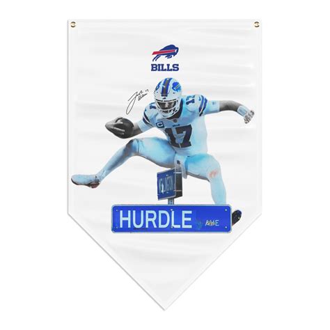 Josh Allen Air Allen Hurdle Ave 17 White Pennant Banner - Etsy