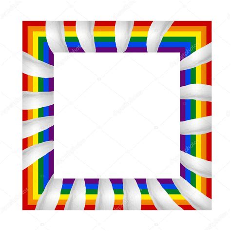 Bandera Icono LGBT Marco Cuadrado Dise O De Plantilla Ilustraci N