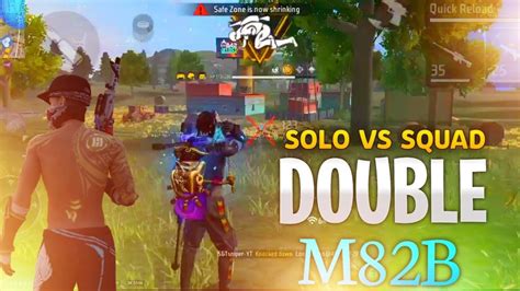 SOLO vs SQUAD GAMEPLAY IN BR RANKED తలగల DOUBLE M82B SGT