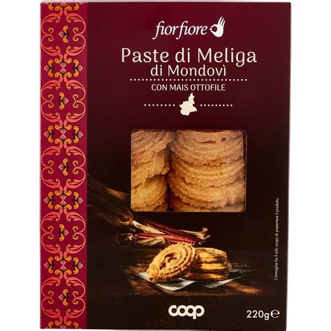 Biscotti paste di meliga di mondovì COOP FIOR FIORE 220 G Coop Shop