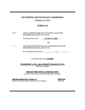 Fillable Online Sec Sec Pira Form K Securities And Exchange