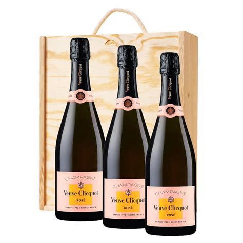 X Veuve Clicquot Rose Champagne Cl In A Pine Wooden Gift Box Buy