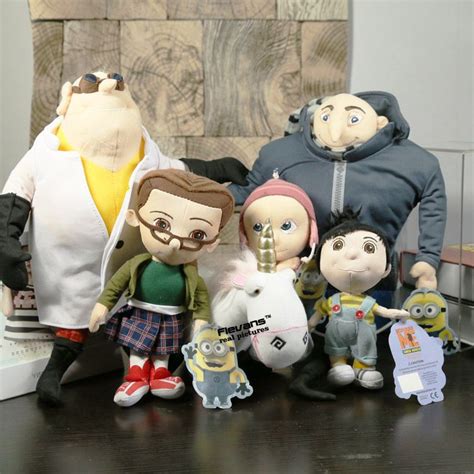 Despicable Me Family Plush Toys Gru Unicorn Edith Agnes Cuddly Nefario ...