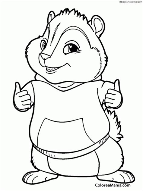 Colorear Theodore Dice Perfecto Alvin Y Las Ardillas Dibujo Para