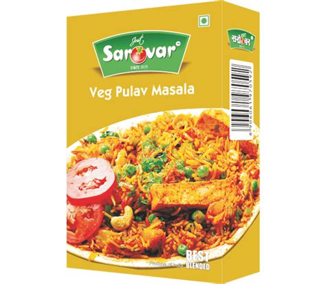 Just Sarovar 50gm Veg Pulav Masala Packaging Type Box At Rs 68 Pack