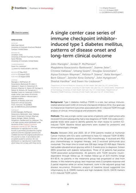 Pdf A Single Center Case Series Of Immune Checkpoint Inhibitor