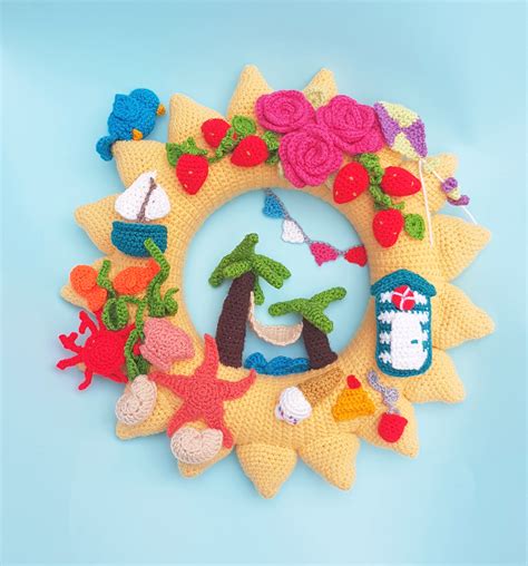 Summer Wreath Crochet Pattern The Crochet Craft Co