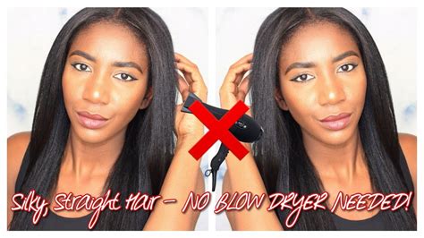 No Blowdryer Needed Silky Straight Hair Routine Simply Subrena