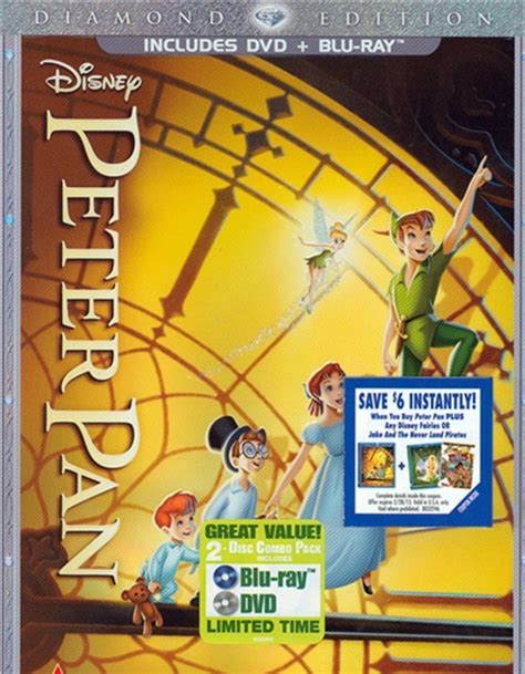 Peter Pan Diamond Edition Dvd Blu Ray Combo Blu Ray Dvd