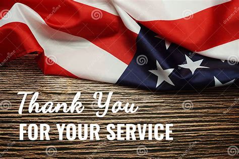 Thank You For Your Service Text Message And Usa Flag American Holiday