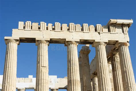 Columns of Parthenon Temple in Greece Stock Photo - Image of color ...