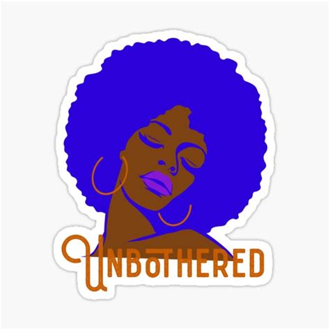 Unbothered Vintage Afro Queen Sticker For Sale By Blackartmatters Redbubble