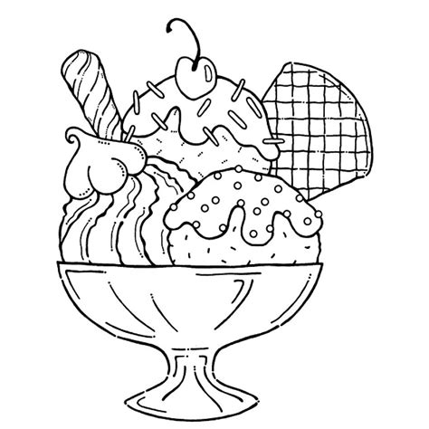 Ice Cream Printable Coloring Pages