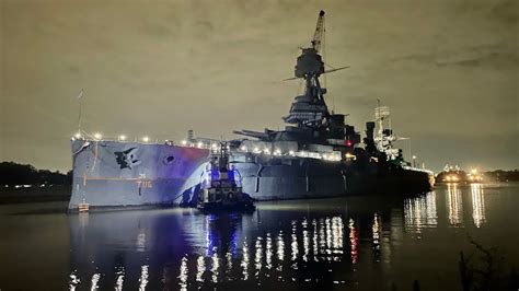 Battleship Uss Texas Bb Leaving Port Am Youtube