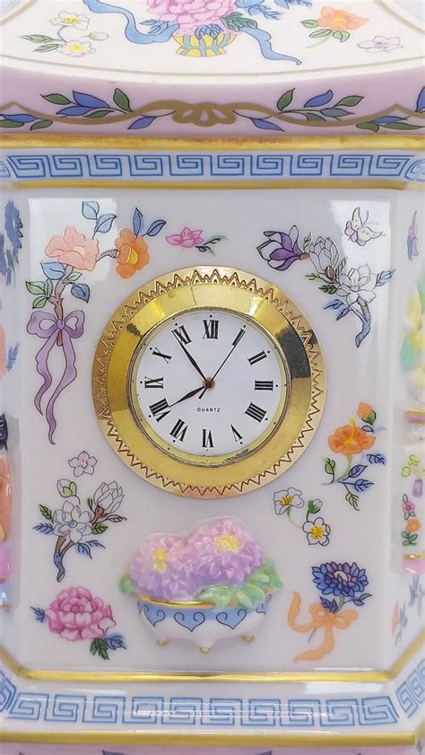 Dawen Wang Franklin Mint Reloj de las Cien Flores Bañado en