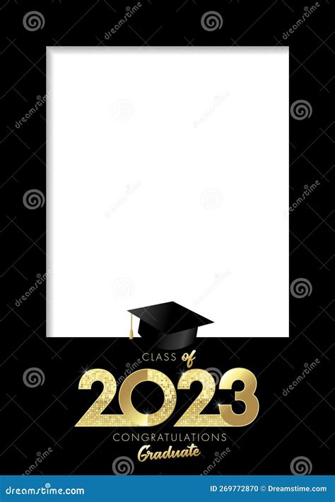 Class Of 2023 Graduate Photo Frame A4 Stock Vector Illustration Of