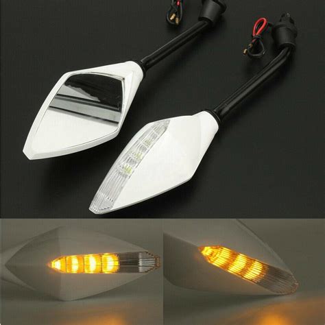 St Cke Paar Motorrad R Ckspiegel Mit Led Blink Grandado