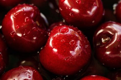 Cherry Fruit Close Up Drops Hd Wallpaper Wallpaper Flare