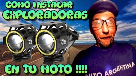 Como Instalar Luces Exploradoras Led A Tu Motocicleta Youtube