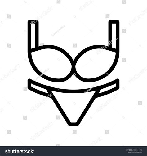 Bikini Lingerie Vector Illustration Line Design Stock Vector Royalty Free