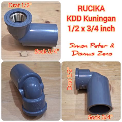 Rucika Kdd Drat Kuningan X Inch Knee Drat Dalam Elbow Sambungan