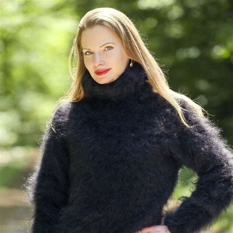 Black Fuzzy Mohair Sweater By Supertanya Mohair Sweater Fuzzy Mohair Sweater Sweaters