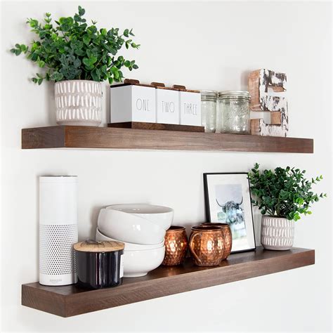 Amazon Homeforia Rustic Farmhouse Floating Shelves Bathroom