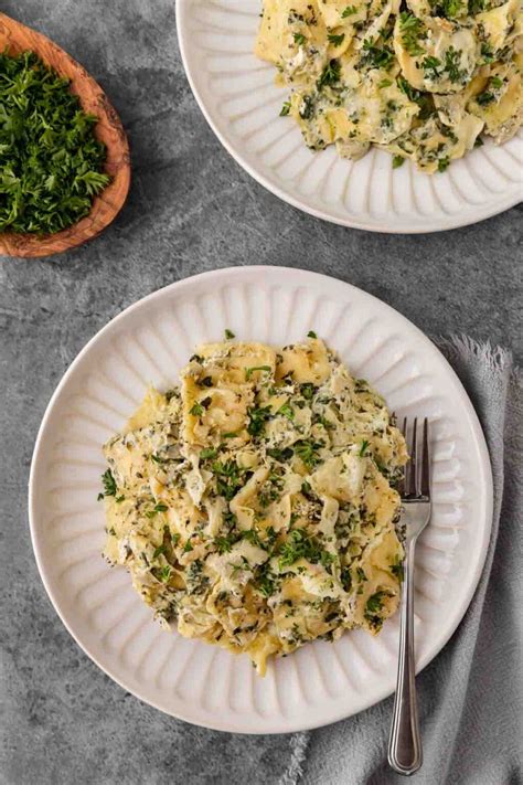 Easy Spinach Artichoke Ravioli Bake Recipe Dinner Then Dessert