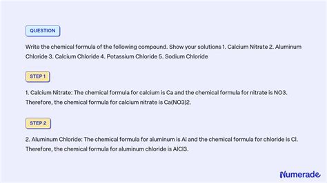 Solved Write The Chemical Formula Of The Following Compound Show Your