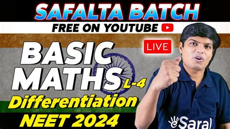 NEET 2024 Basic Mathematics Differentiation NEET 2024 Preparation