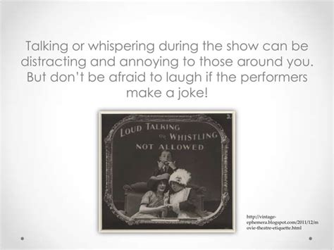 Theatre audience etiquette