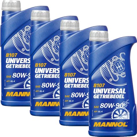 4x MANNOL Universal Getriebeöl 80W 90 API GL 4 1L Autoteile Werkzeuge de