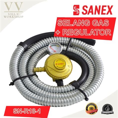 Jual Selang Gas Regulator Meter Paket Sanex SN R18 1 SN S18 2