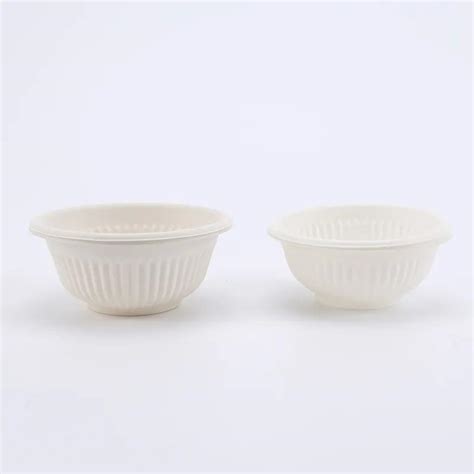 Eco Friendly Disposable Biodegradable Cornstarch Takeaway Bowl For