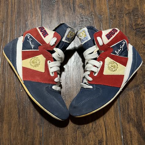 Brute Red White And Blue John Smith Signature Wrestling Shoes