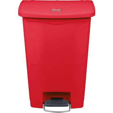 Rubbermaid 1883566 Slim Jim Step-On Container 13 gallon - Red - Indoor ...