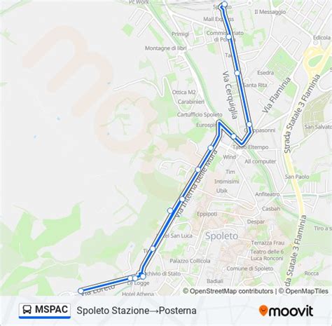 Linea Mspac Orari Fermate E Mappe Spoleto StazionePosterna