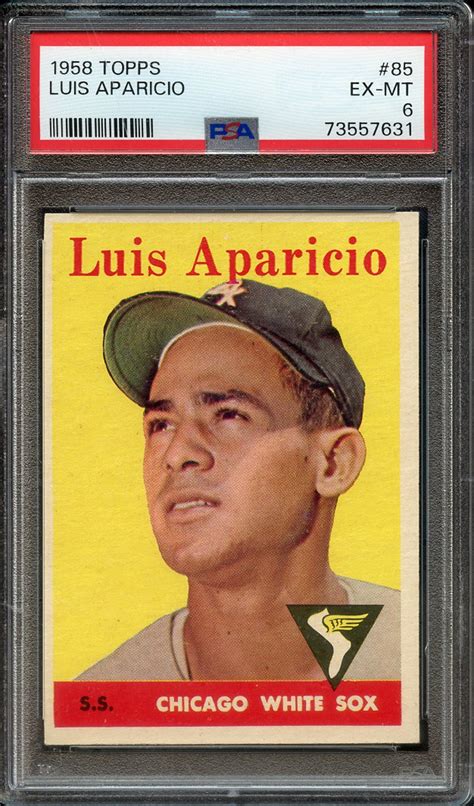 Lot Detail Topps Luis Aparicio Psa Ex Mt