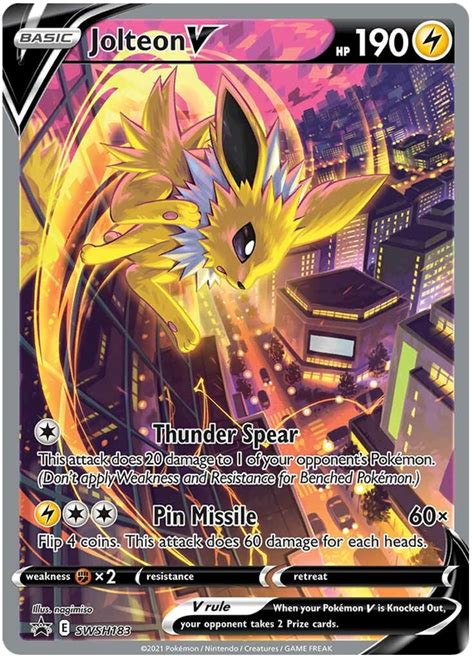 Jolteon V Sword And Shield Promos 183 Pokemon Card